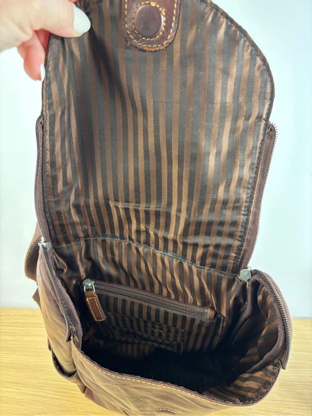 Jack Georges Voyager Convertible Backpack/Crossbody Buffalo Leather Bag